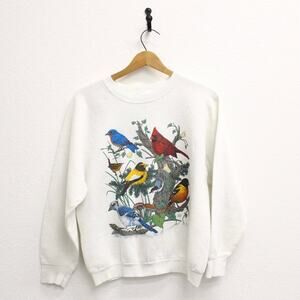 Vintage North American Birds Sweatshirt Large